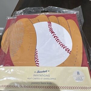 Pottery Barn Kids Baseball Party Invitations + thank you & gift bags